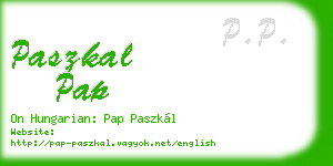 paszkal pap business card
